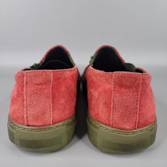Comme Des Garcons SHIRT Loafer Shoes Round Toe Casual Slip On Suede Red Size 7 - Picture 7 of 13